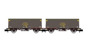 Arnold - Set de dos Vagones cerrados de 2 ejes, RENFE, J300.000, «Gran Velocidad», Epoca III, Ref: HN6660