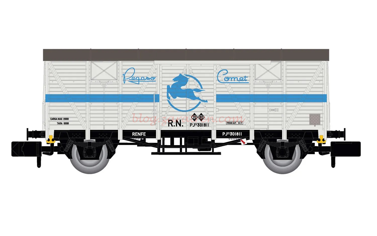 Arnold – Vagón cerrado de 2 ejes, RENFE, J300.000, «Pegaso», Epoca III, Ref: HN6662