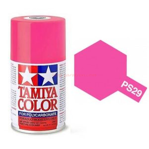 Tamiya - Spray Policarbonato Rosa Fluorescente, (86029) ,Bote 100 ml, Ref: PS-29