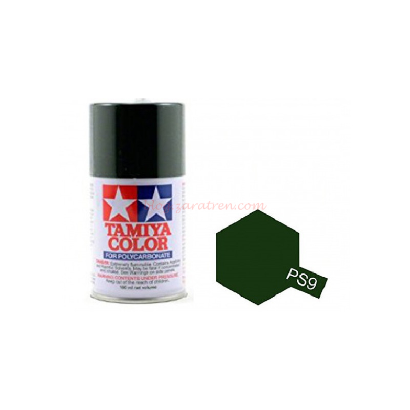 Tamiya – Spray Policarbonato Verde, (86009) ,Bote 100 ml, Ref: PS-9