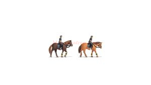 Noch - Policía montada a caballo, 2 Figuras, Escala H0, Ref: 15078