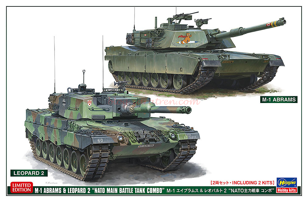 Hasegawa – M-1 Abrams & Leopard 2, Escala 1:72, Ref: 30069