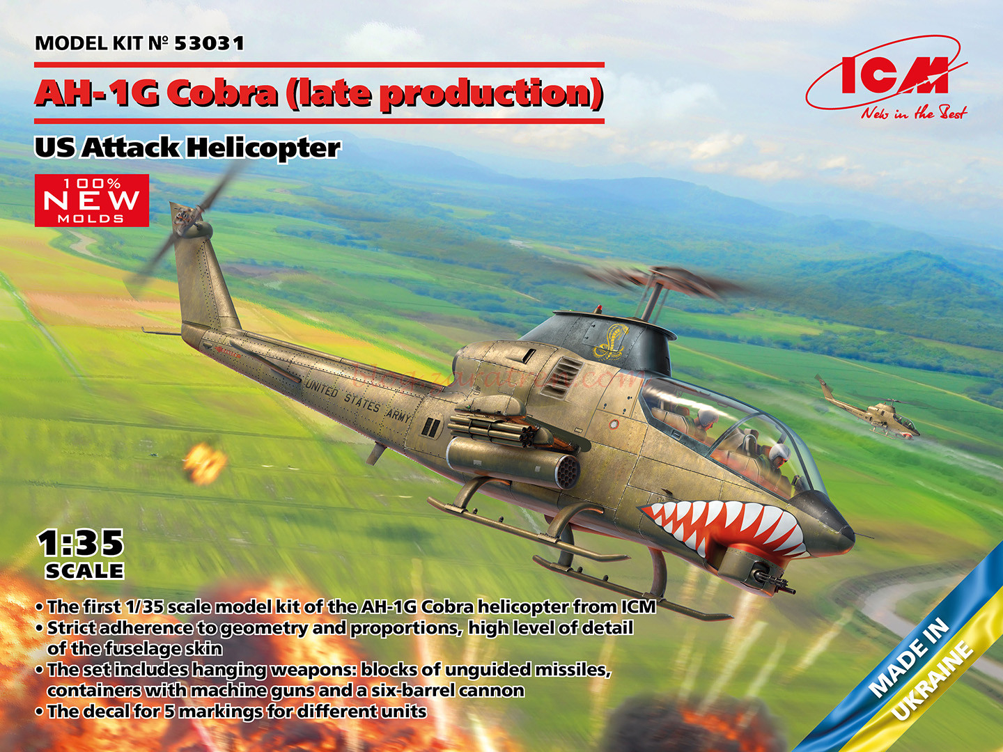 ICM – Helicóptero de ataque estadounidense, Escala 1:35, Ref: 53031