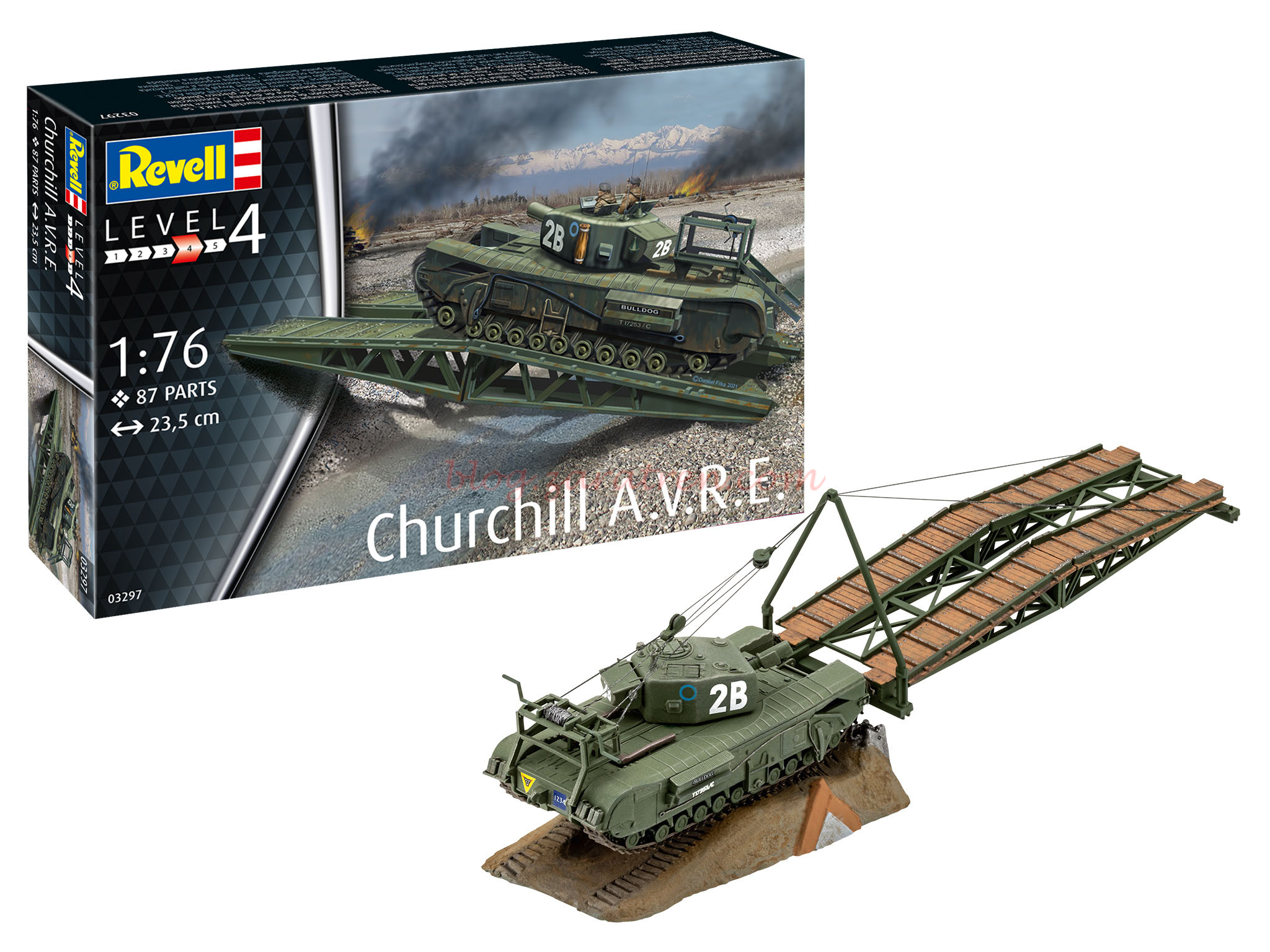 Revell – Tanque Churchill AVRE, Escala 1:76, Ref: 63297