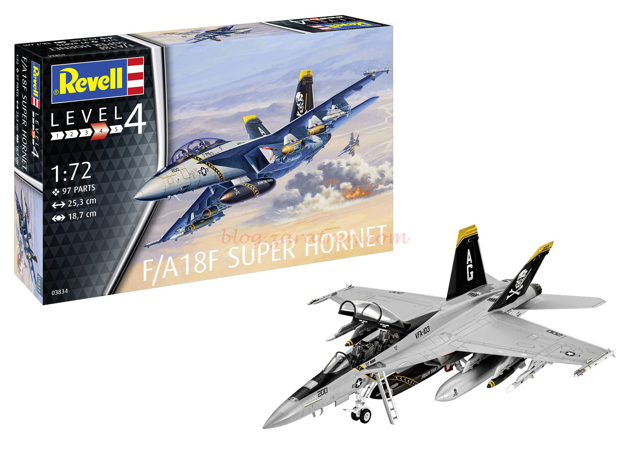 Revell – Avión F/A-18F Super Hornet, Escala 1:72, Ref: 63834