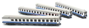 Mftrain - Set de cuatro coches de viajeros 12.000 “Danone” RENFE, Escala N, Ref: N71018