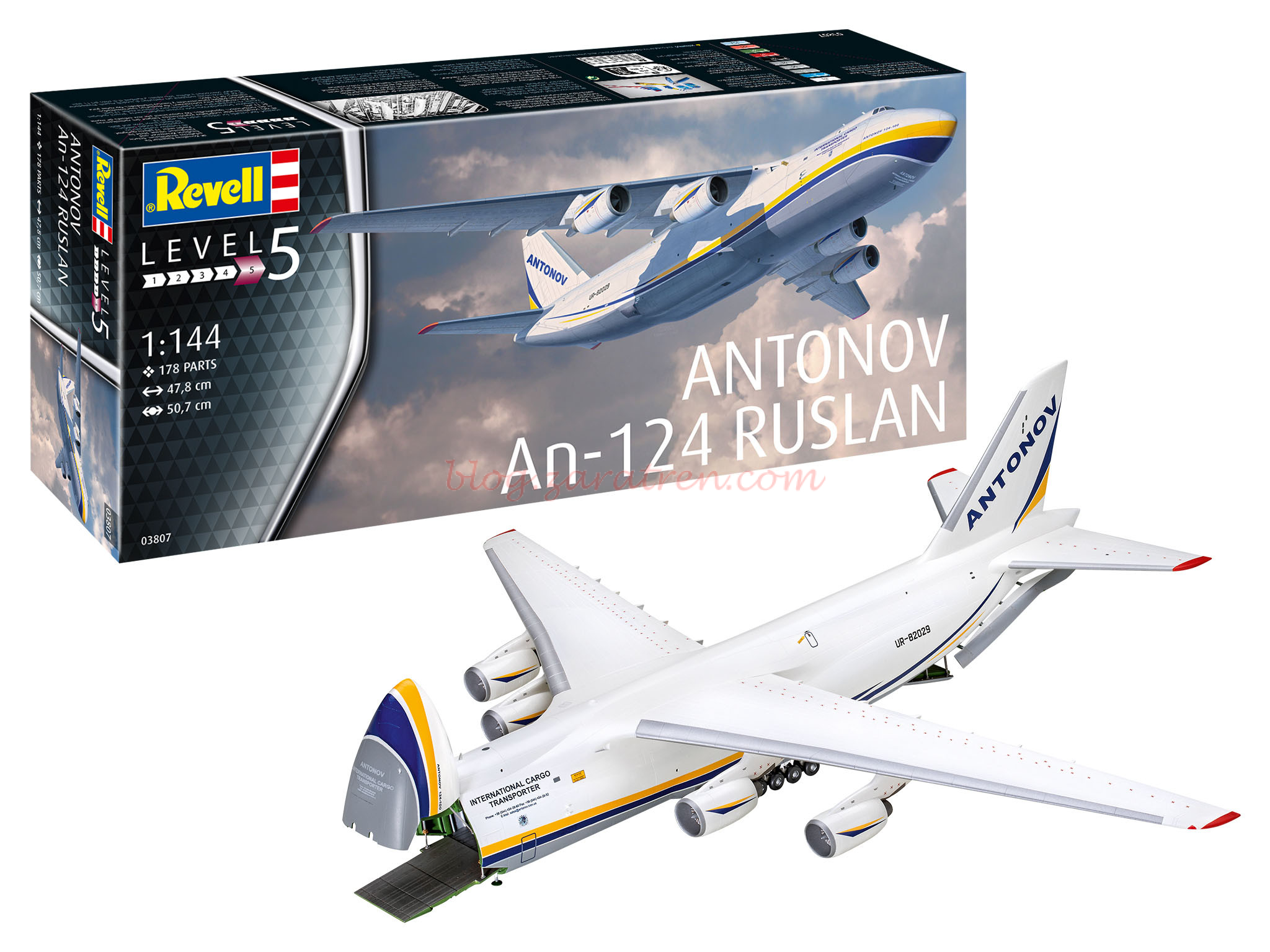 Revell – Avión Antonov An-124 Ruslan, Escala 1:144, Ref: 03807