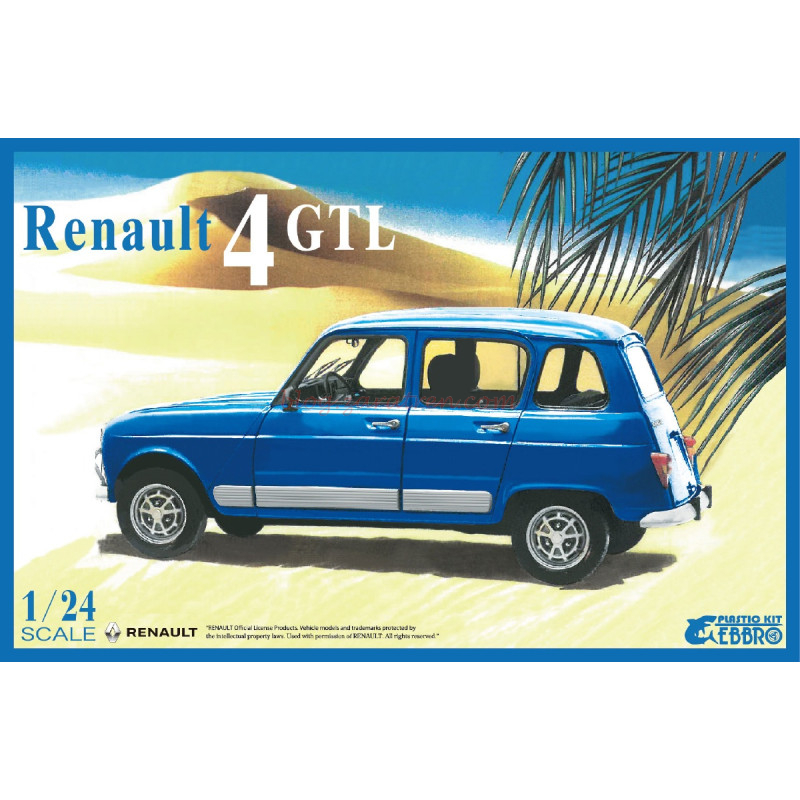 Ebbro Plastic Kit – Coche Renault 4 GTL, Escala 1:24, Ref: 25011