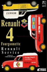 Ebbro Plastic Kit - Furgoneta Renault 4, Escala 1:24, Ref: 25012