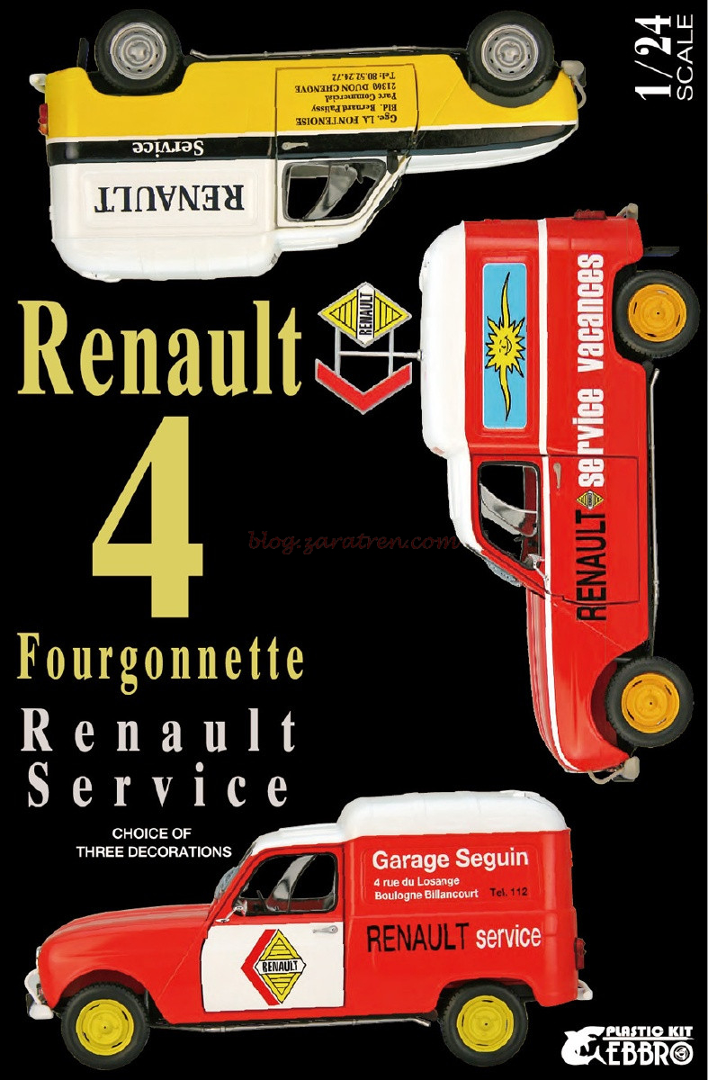 Ebbro Plastic Kit – Furgoneta Renault 4, Escala 1:24, Ref: 25012