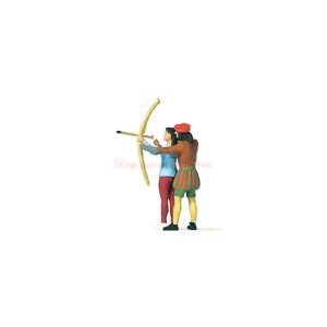 Preiser - Arquero medieval enseñando al tiro con arco, 1 figura, Escala H0, Ref: 28219