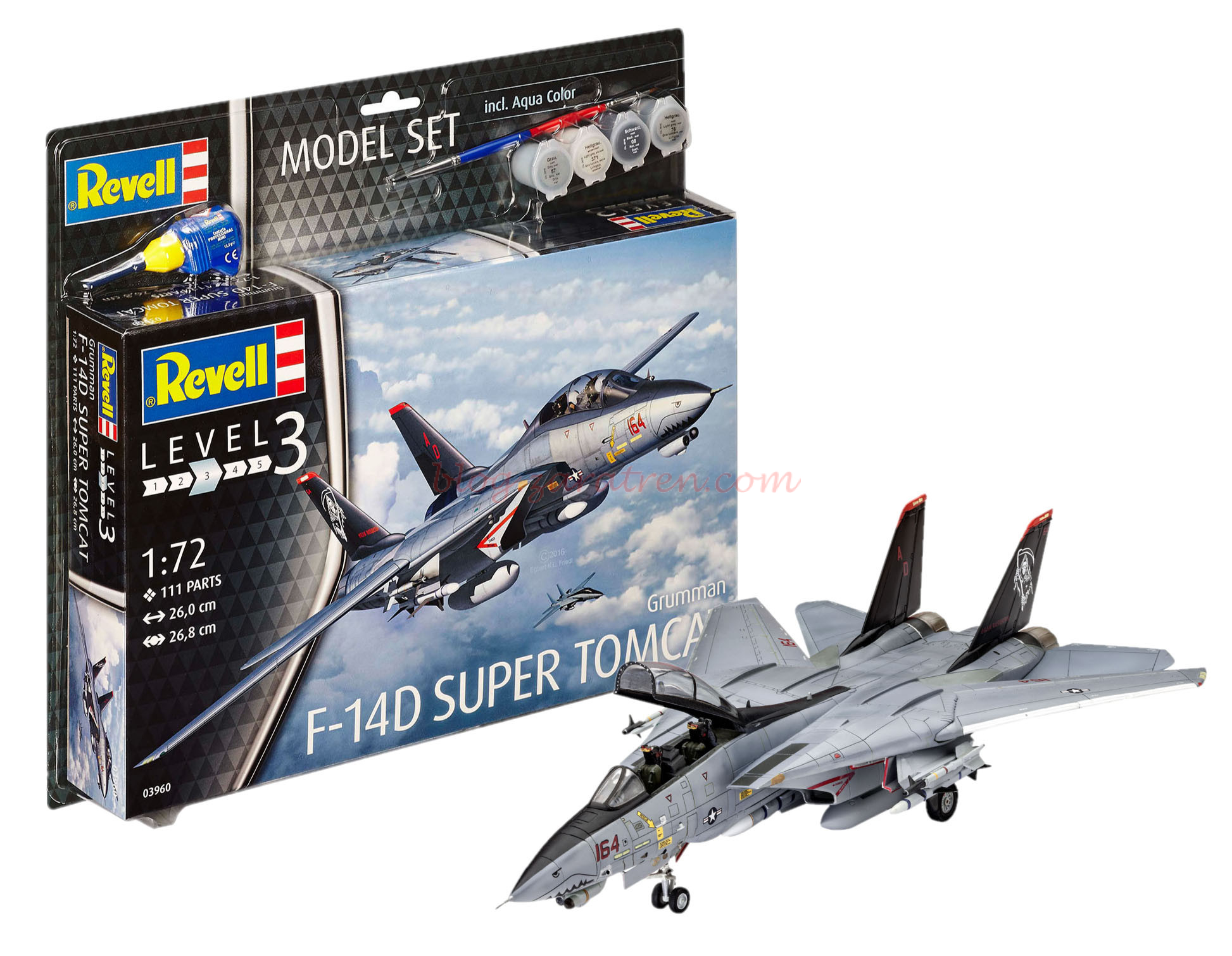 Revell – Avión F-14D Super Tomcat, Escala 1:72, Ref: 63960