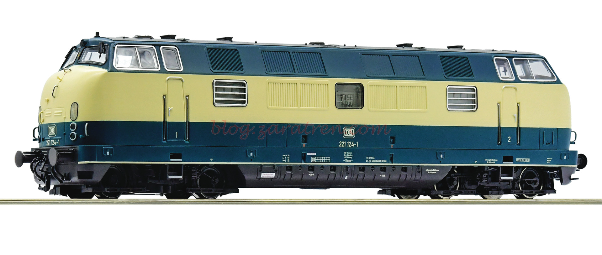 Roco – Locomotora Diésel 221 124-1, DB, D. con Sonido, Escala H0. Ref: 71089