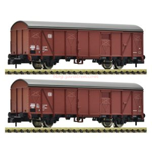 Fleischmann - Conjunto de dos vagones de mercancías cubiertos de la DB, Escala N, Ref: 831514