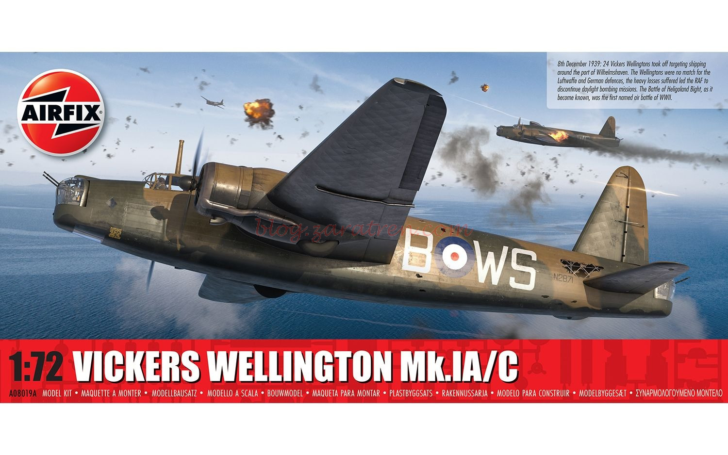 Airfix – Avión Vickers Wellington Mk.IA/C, Escala 1:72, Ref: A08019A