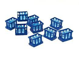 87Train - Conjunto de nueve cajas de agua azules, Escala H0, Ref: 221089