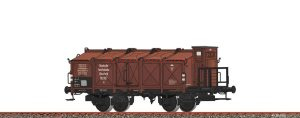 Brawa - Vagón con tapas abatibles K Elberfeld, DRG, Epoca II, Escala H0, Ref: 50538