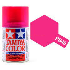 Tamiya – Spray Policarbonato Rosa Traslucido, (86040) ,Bote 100 ml, Ref: PS-40