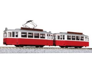 Kato - Tranvía de dos cuerpos clásico, color Rojo, Escala N, Ref: 14-806-3