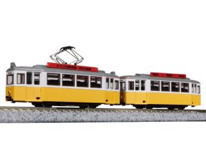 Kato - Tranvía de dos cuerpos clásico, color Amarillo, Escala N, Ref: 14-806-4