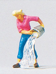 Preiser – Señora con cubo de agua, 1 figura, Escala H0, Ref: 28049.