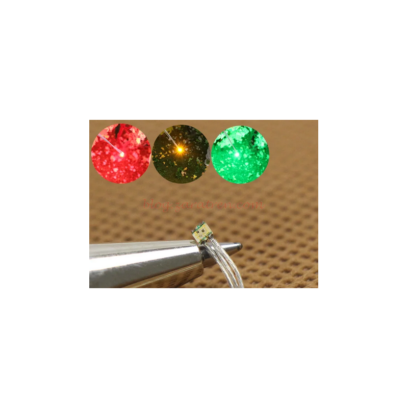 SMD tricolor 0603, Rojo/amarillo/verde, con cable de cobre aislante