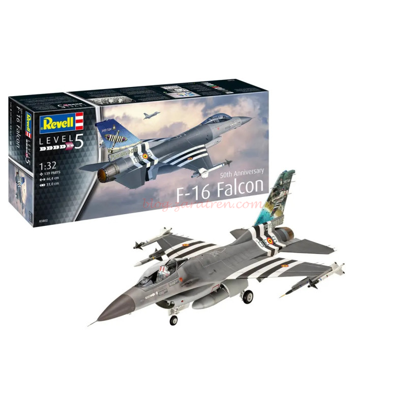 Revell – Avión F-16 Falcon 50o Aniversario, Escala 1:32, Ref: 03802