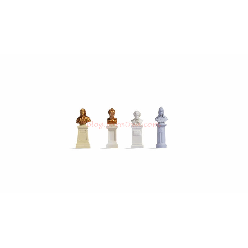 Noch – Conjunto de cuatro bustos variados, 4 Figuras, Escala H0, Ref: 14838