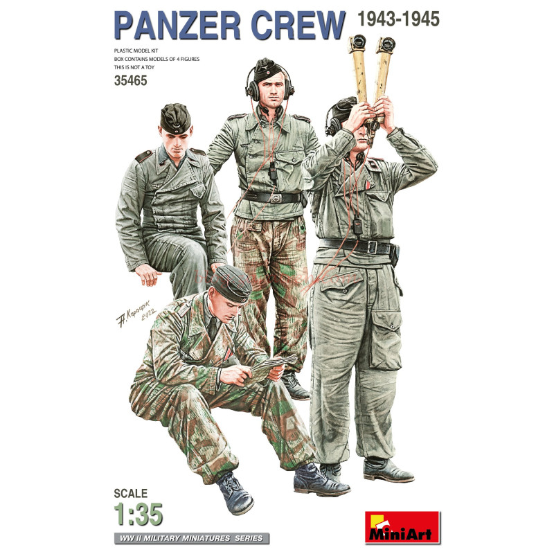 Miniart – Tripulación de Panzer 1943-1945, Escala 1:35, Ref: 35465