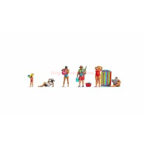 Noch - Bañistas en la playa con complementos, 6 Figuras, Escala N, Ref: 35800