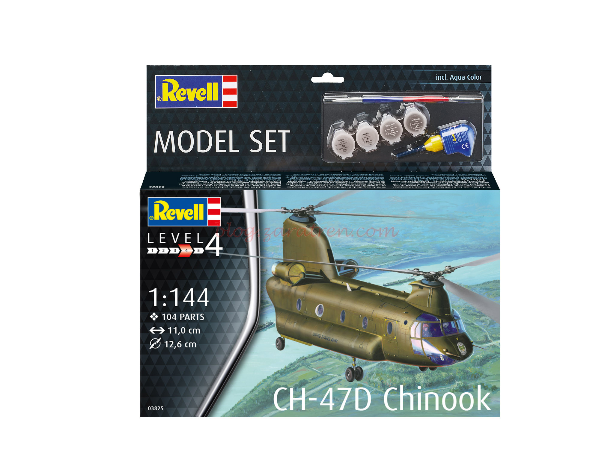 Revell – Helicóptero CH-47D Chinook, Escala 1:144, Ref: 63825