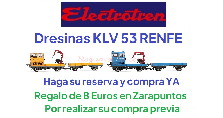 Dresinas KLV 53 Electrotren H0, Haga su reserva y compra con Zarapuntos de regalo