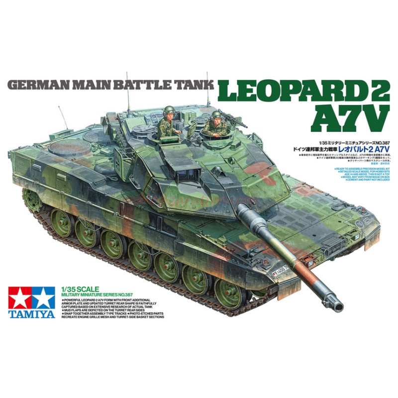 Tamiya – Tanque Leopard 2 A7V, Escala 1:35, Ref: 35387