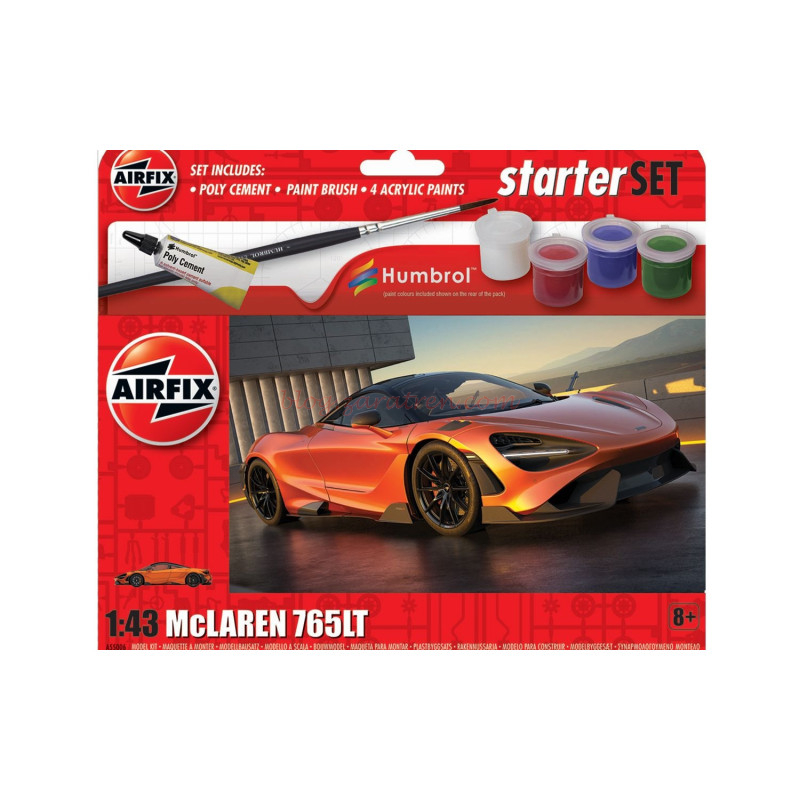 Airfix – Coche McLaren 765LT, Escala 1:43, Ref: A55006