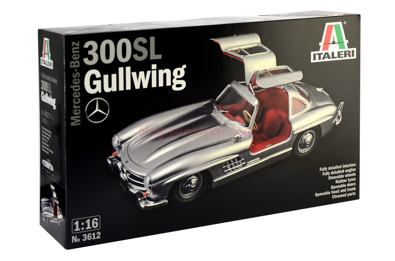 Italeri – Coche Mercedes Benz 300 SL Ala de Gabiota, Escala 1:16, Ref: 3612