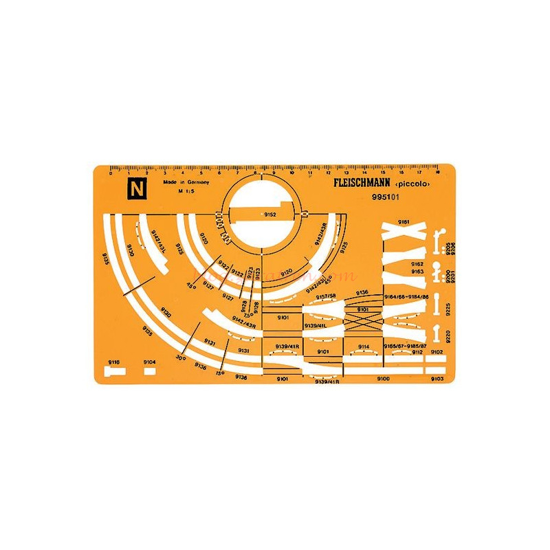 Fleischmann – Regla para realizar planos de vías en escala N. Ref: 995101