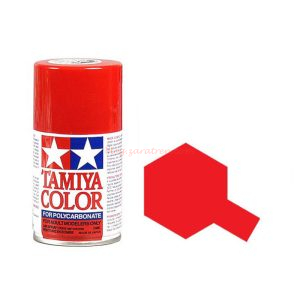 Tamiya - Spray Policarbonato Rojo, (86002) ,Bote 100 ml, Ref: PS-02