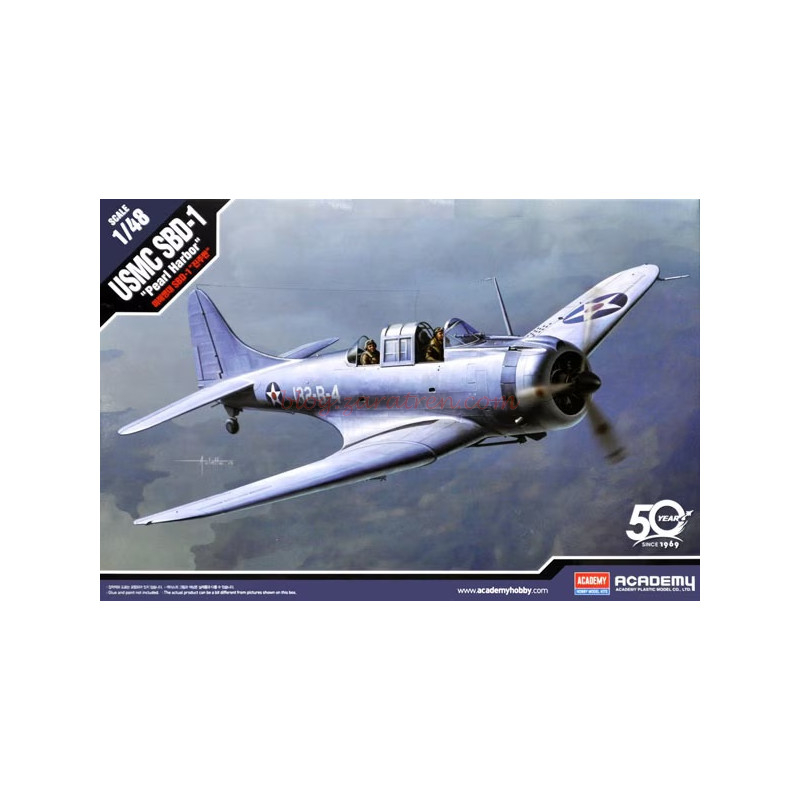 Academy – Avión USMC SBD-1 «Pearl Harbor», Escala 1:48, Ref: 12331