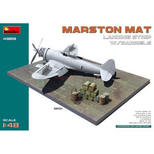 Miniart Models - Pista de Aterrizaje Marston Mat con Barriles, Escala 1:48, Ref: 49019