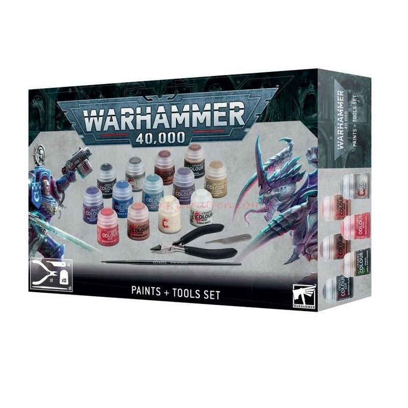 Warhammer 40.000 – Paints + Tools Set. Ref: 60-12