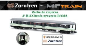 Mftrain - Coche de viajeros RAMA, 2ª Clase B12x-12302, Escala N, Ref: N50832.