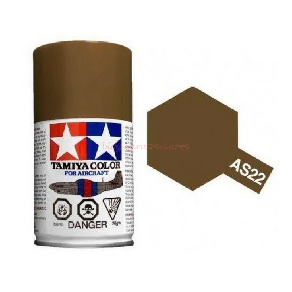 Spray Dark Earth, Bote de 100 ml, ( 86522 ). Marca Tamiya, Ref: AS-22