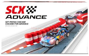 Set Pista Chicane Advance, Escala 1/32. Marca Scalextric, Ref: E10478X100