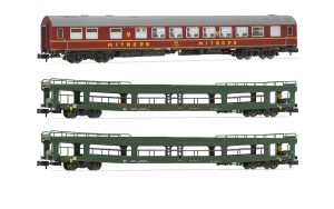 Arnold - Set de 3 coches OSShD Tipo B «Spree-Alpen-Express», DR, Epoca IV, Escala N, Ref: HN4424