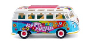 Wiking - Furgoneta VW T1 Sambabus "Flower Power", Escala H0, Ref: 079744.