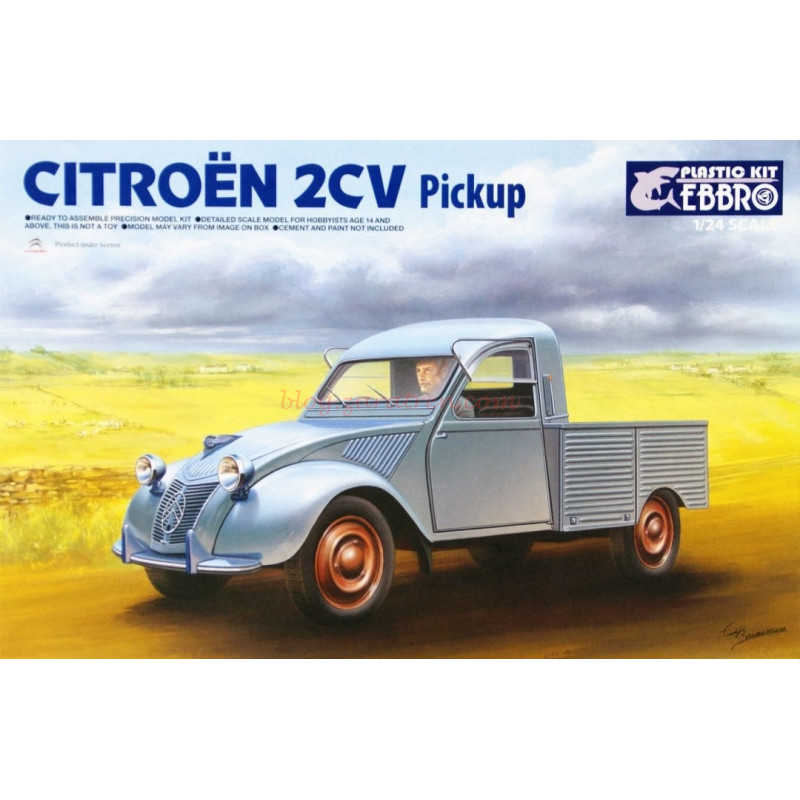 Ebbro Plastic Kit – Coche Citroën 2CV Pickup, Escala 1:24, Ref: 25004.