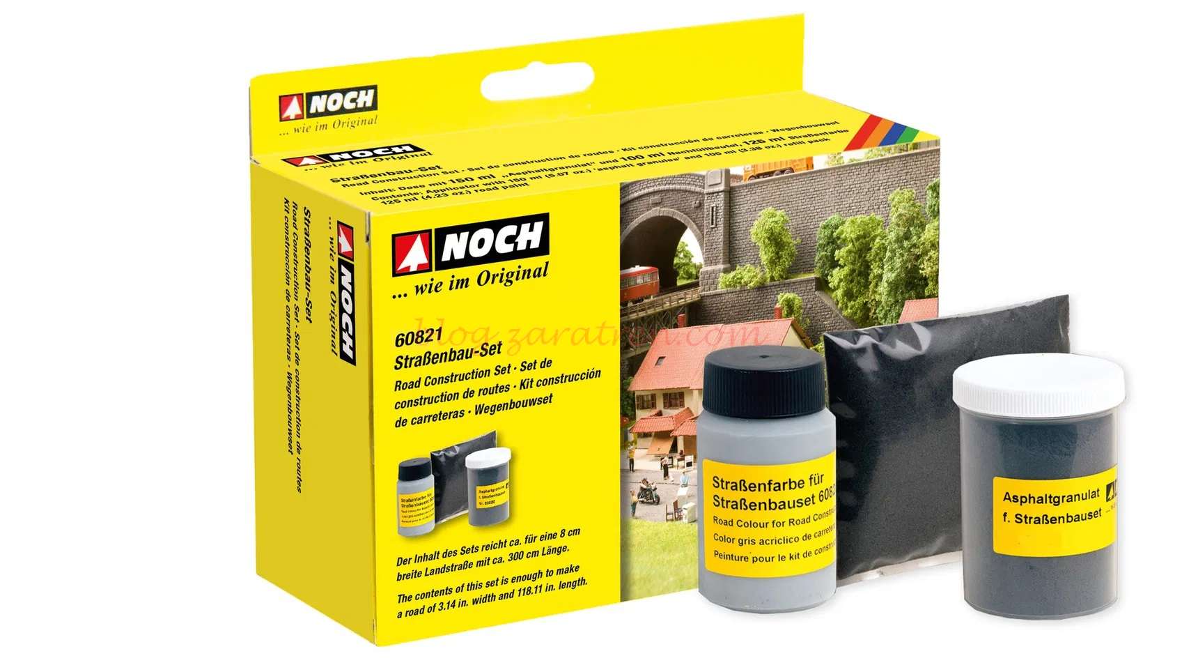 Noch – Pintura en polvo estructurada de construcción de carreteras, para todas las escalas, 250 y 125 ml. Ref: 60821.