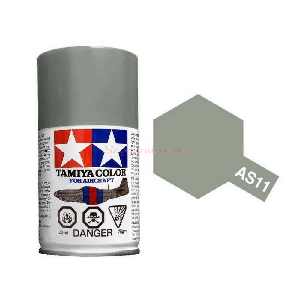 Tamiya – Spray Medio Sea Grey (RAF), Bote de 100 ml, ( 86511 ), Ref: AS-11.