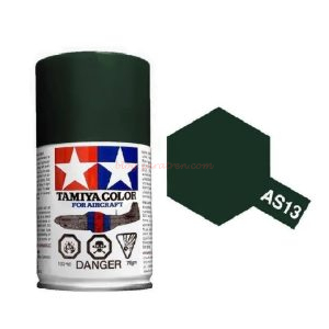 Tamiya - Spray Green (USAF), Bote de 100 ml, ( 86513 ), Ref: AS-13