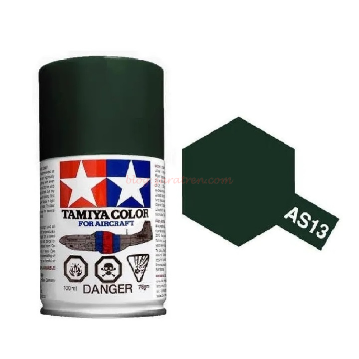 Tamiya – Spray Green (USAF), Bote de 100 ml, ( 86513 ), Ref: AS-13